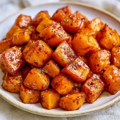 Roasted Butternut Squash with Maple Syrup Recipe Card