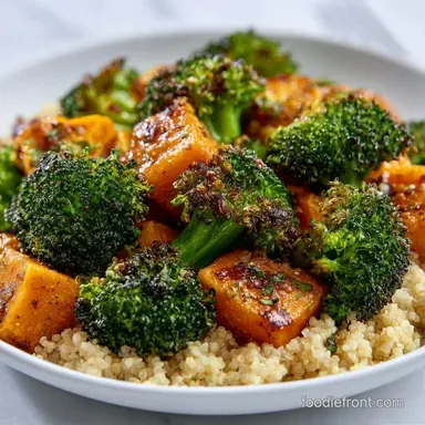Roasted Vegetable Meal Prep for 4 Bowls Recipe Card
