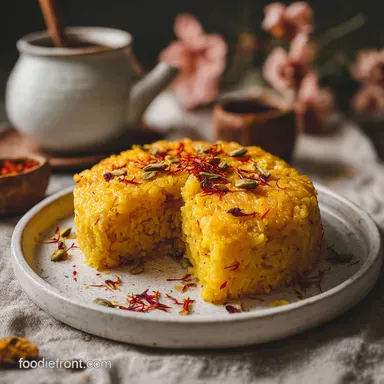 Persian Food Recipe with Saffron and Rice Recipe Card