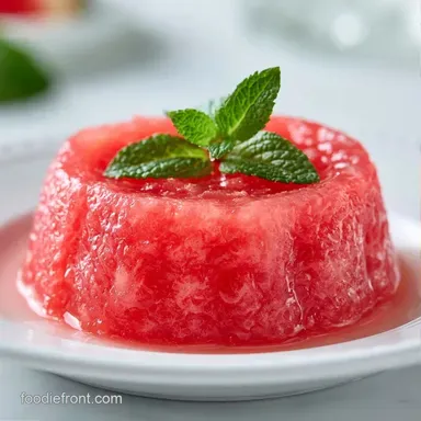 Watermelon Pudding for 4 Servings Recipe Card