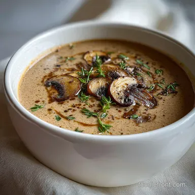 Mushroom Bisque Soup: No-Stir Silky & Earthy Recipe Card