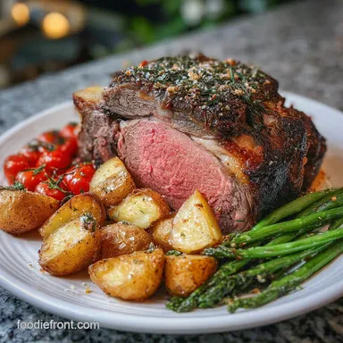 Slow Roasted Prime Rib for 8 Servings Recipe Card
