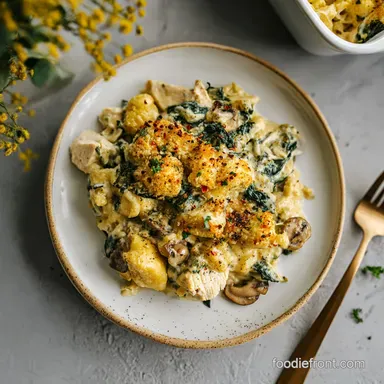 Spinach Chicken Casserole in 45 Minutes for 6 Servings