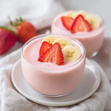 Strawberry Banana Smoothie in 5 Minutes Recipe Card