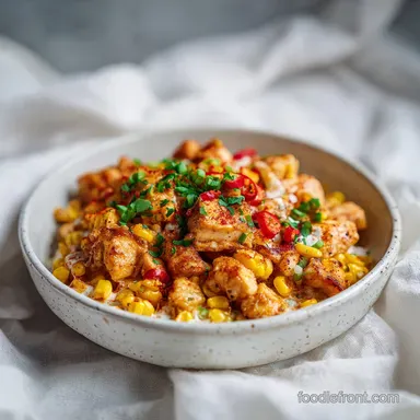 Street Corn Chicken Bowl with Smoky Charred Corn in 30 Minutes Recipe Card