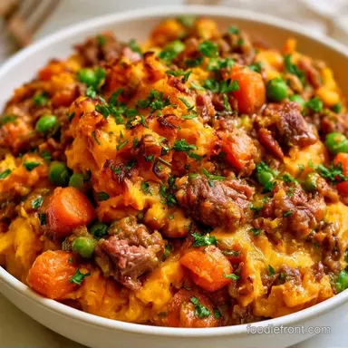 Sweet Potato Shepherds Pie in 60 Minutes Recipe Card