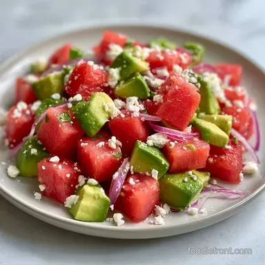 Watermelon Avocado Salad Bowl with Feta