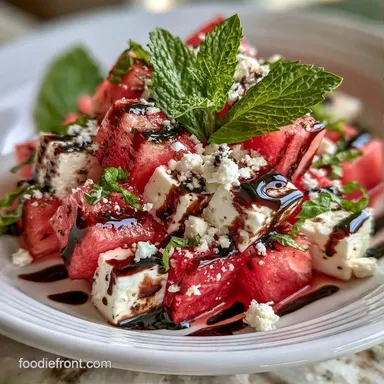 Watermelon Feta Bites in 15 Minutes Recipe Card