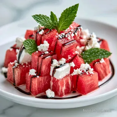 Watermelon Goat Cheese Bites in 15 Minutes Recipe Card