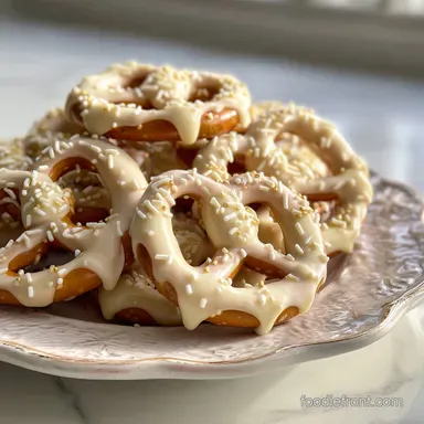 White Chocolate Pretzels: Crispy Baked for Parties Recipe Card