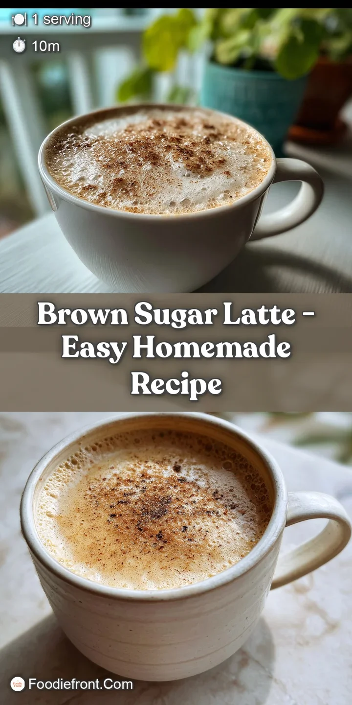 Close-up of a brown sugar latte's rich, golden crema. Tiny bubbles shimmer, promising a sweet and comforting sip.