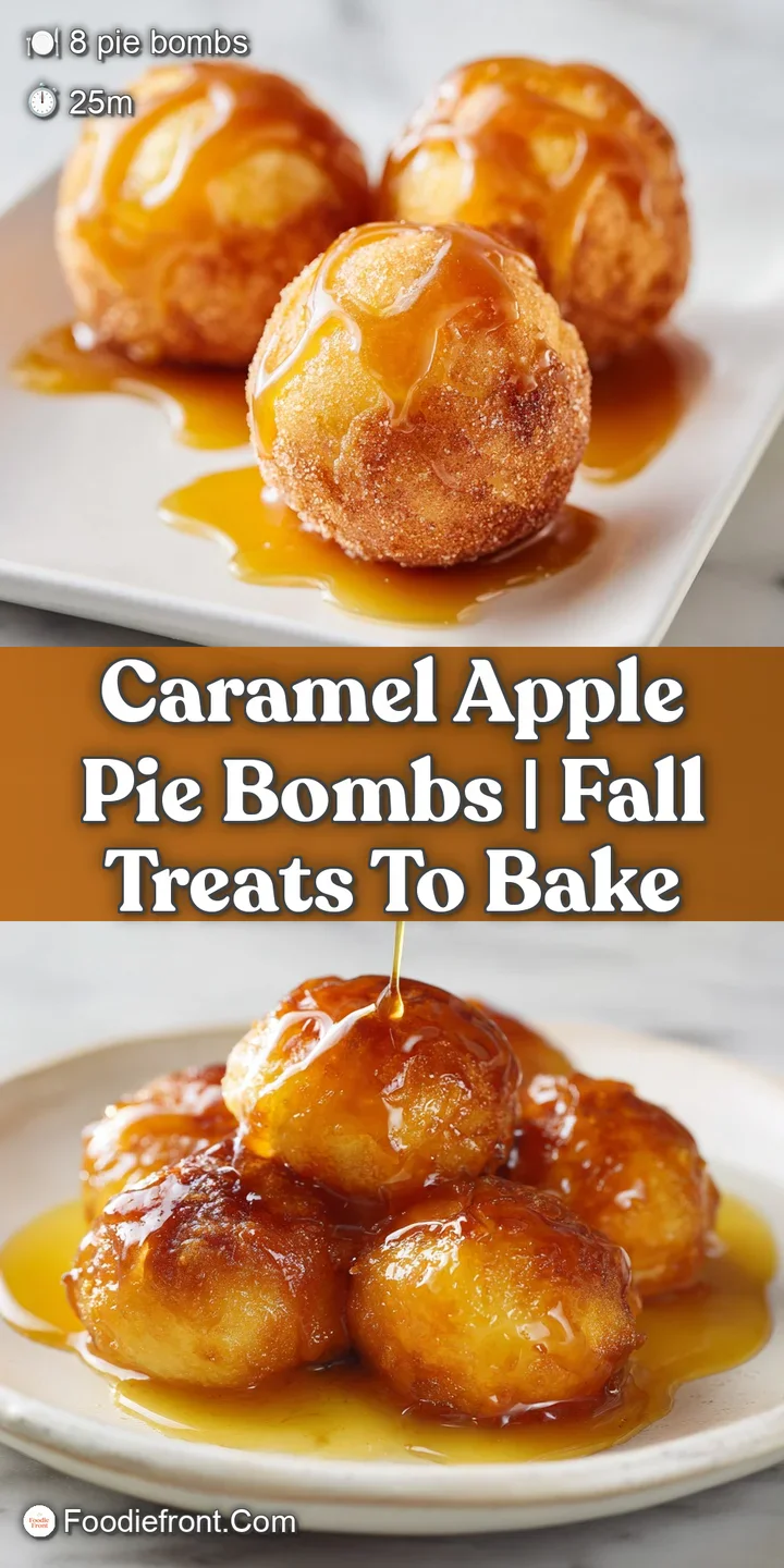 Close-up of a warm pastry burst open to reveal gooey melted caramel and spiced apple chunks with a buttery crust.