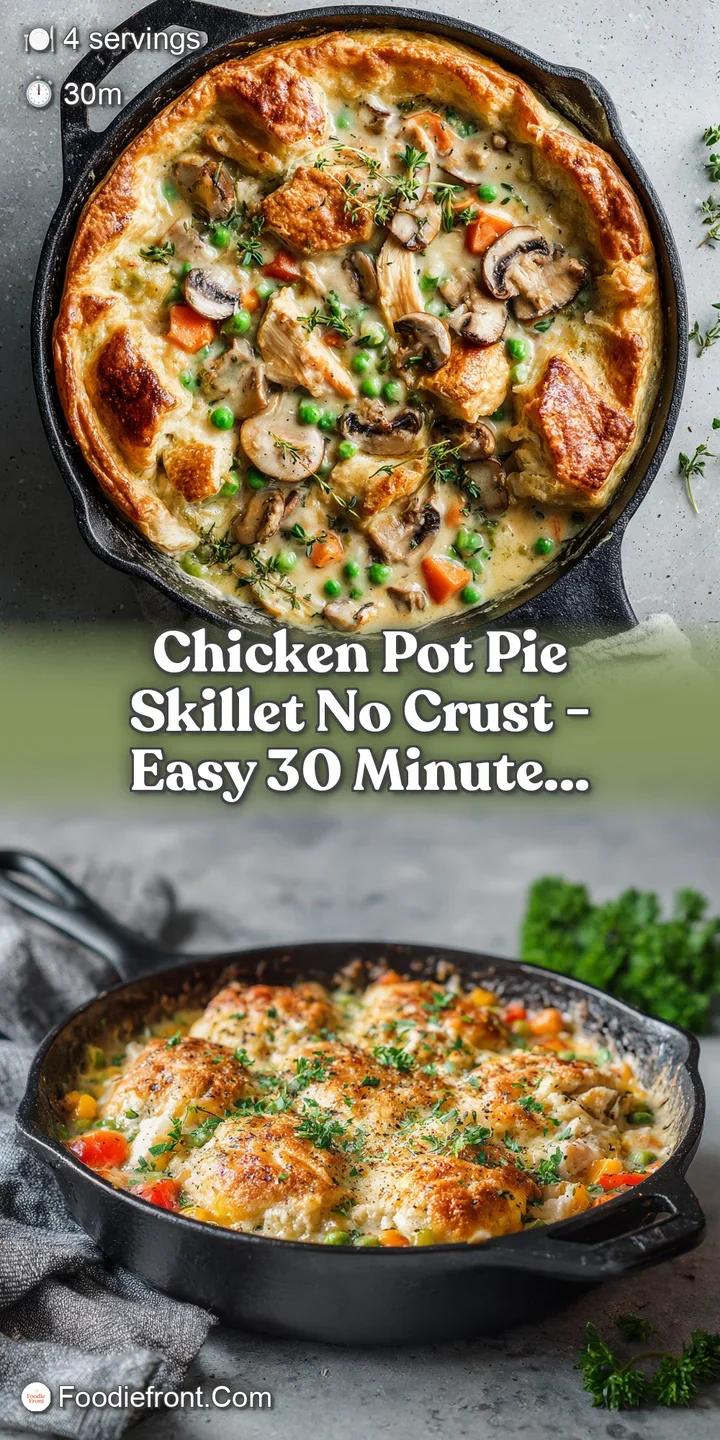 Close-up of tender chicken pieces, vibrant green peas, and soft carrots in a rich, savory sauce, steaming.