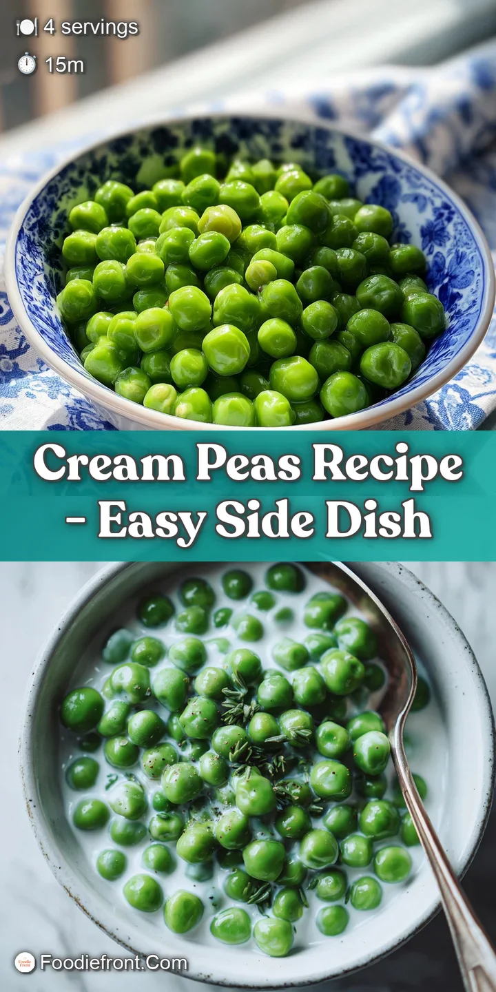 Close-up of creamy green peas glistening, steam rising to show warmth. Flecks of black pepper and herbs add texture.