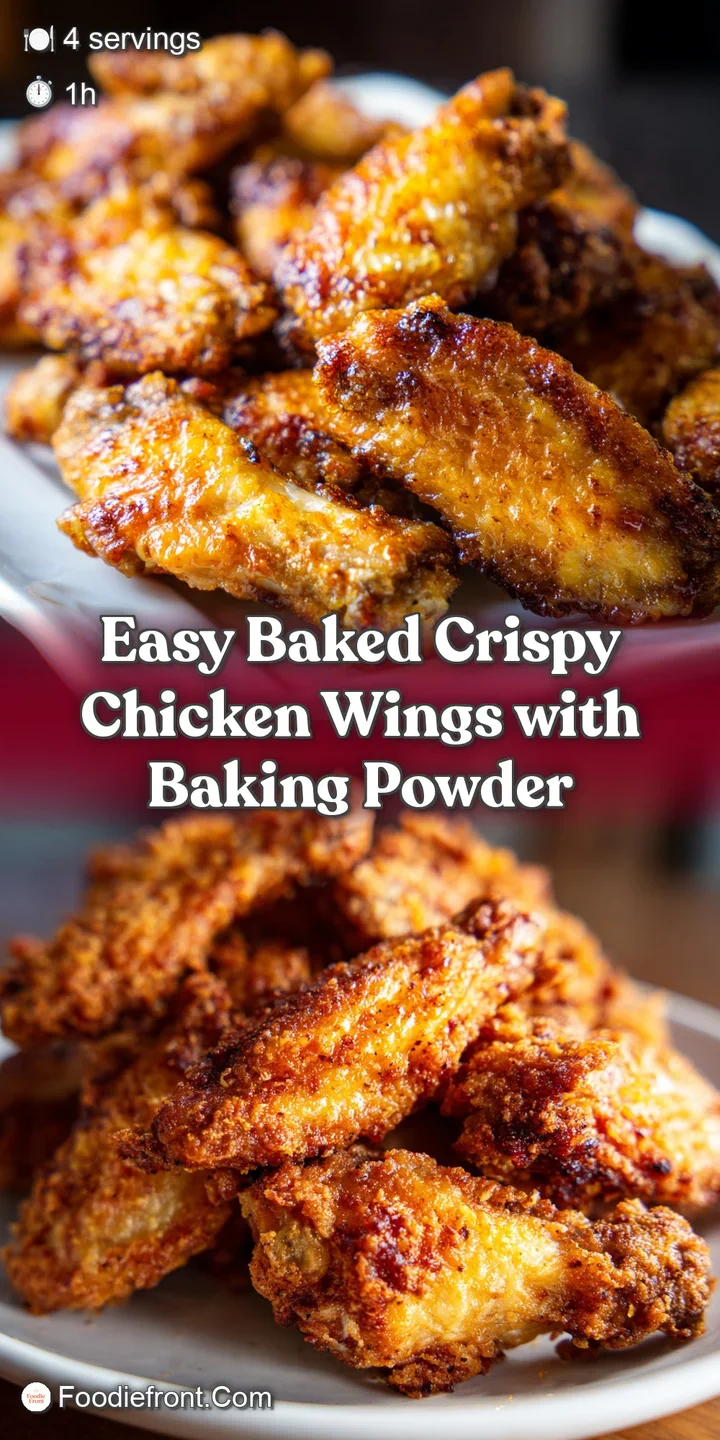 Close-up of a perfectly baked chicken wing, skin deeply browned and blistered, showing the juicy meat underneath. Mouthwat...