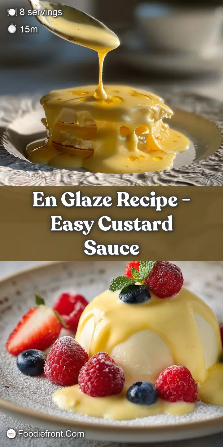 Close-up: Silky, light-yellow custard with tiny vanilla bean specks, smooth and luscious texture, tempting and creamy.