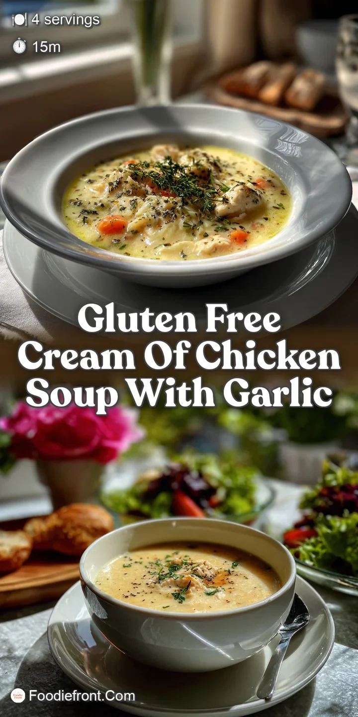 Thick, steaming soup with visible flecks of garlic and herbs, glistening with a hint of oil, inviting aroma, and warming f...