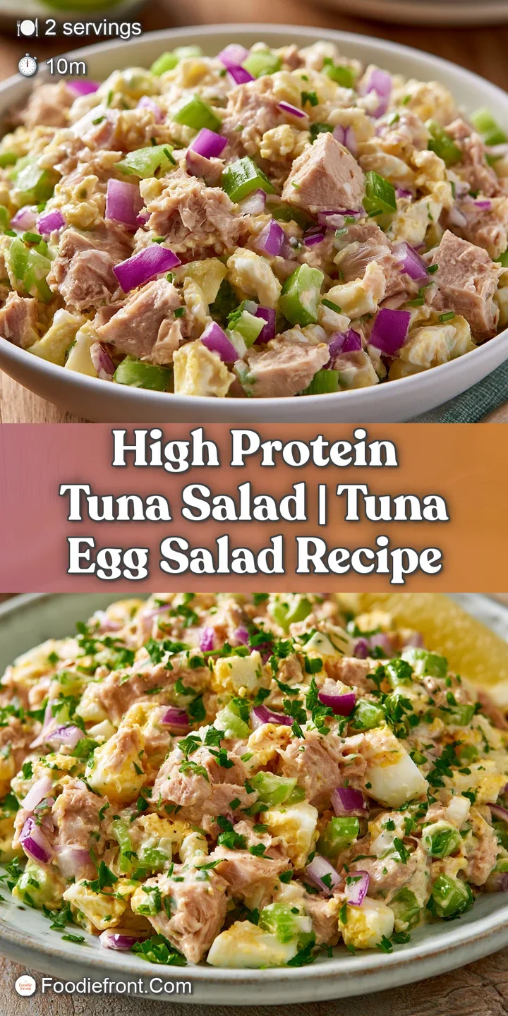 Extreme close-up of chunky tuna salad with creamy textures, bright green celery, and cracked black pepper.