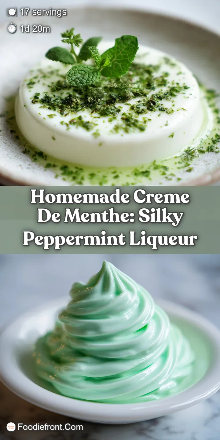 Close-up of creamy mint liqueur; light catches the swirling texture and fine bubbles near the rim of the glass.