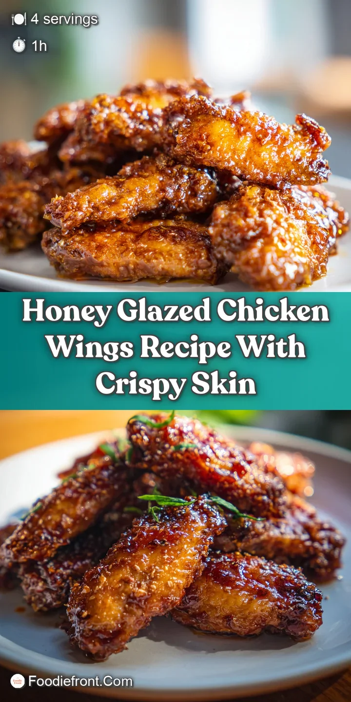 Close-up shows the sticky, caramelized glaze of a single chicken wing, highlighting its crispy skin and juicy interior.