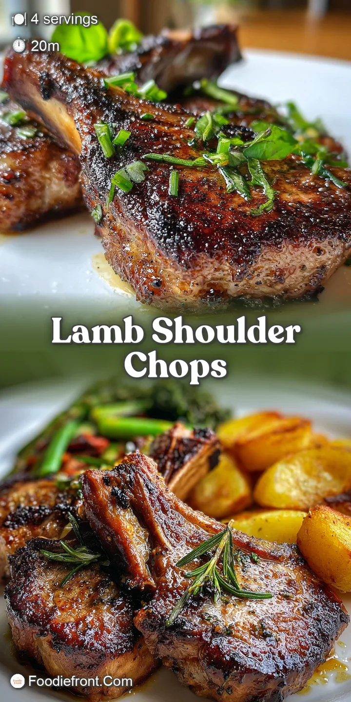 Close-up captures juicy, pan-seared lamb. Crispy browned surface with herbs highlighting the savory deliciousness.