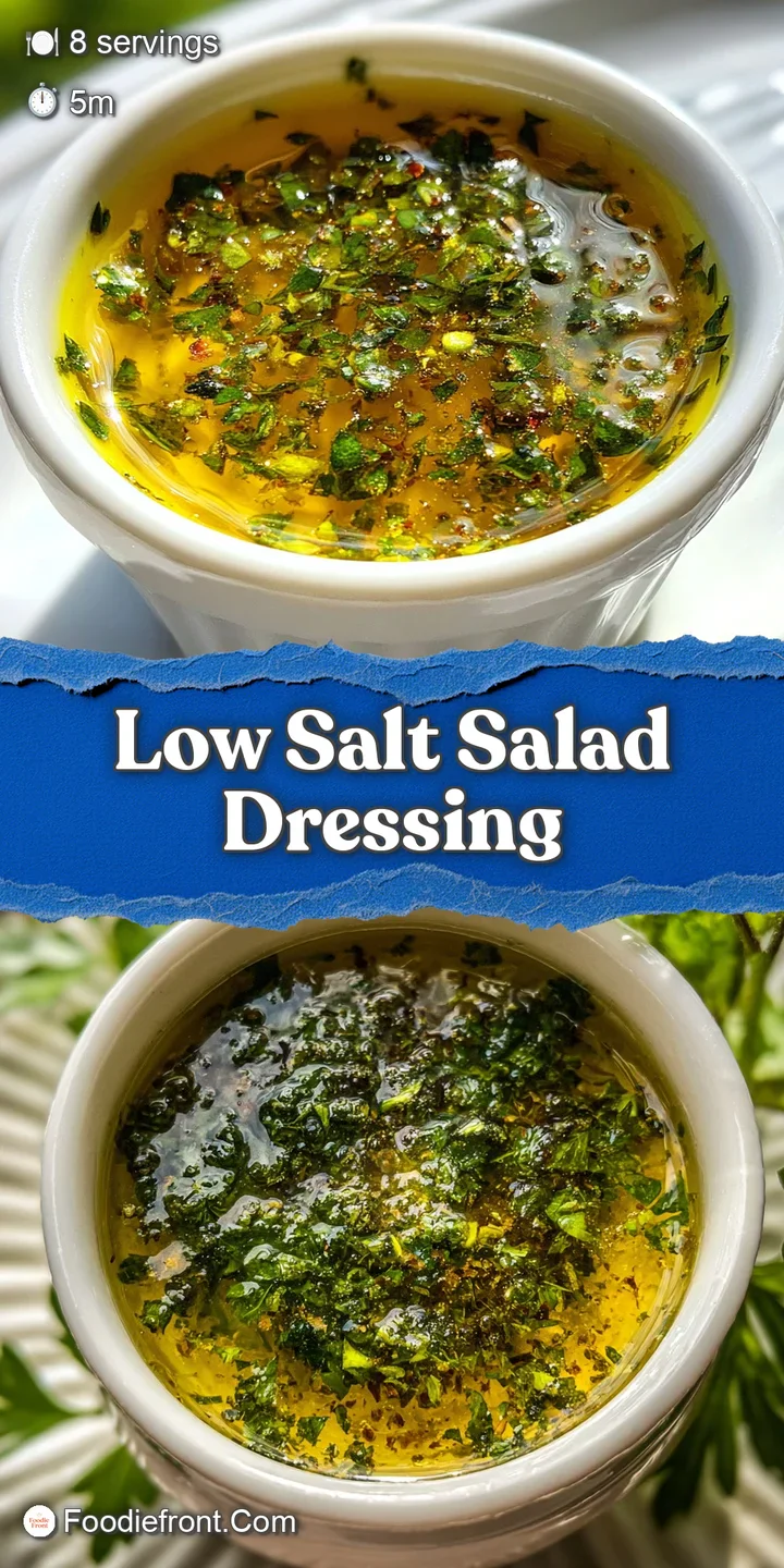 Close-up of the dressing's rich, smooth texture, revealing tiny bits of herbs. An inviting and flavorful low-salt dressing.