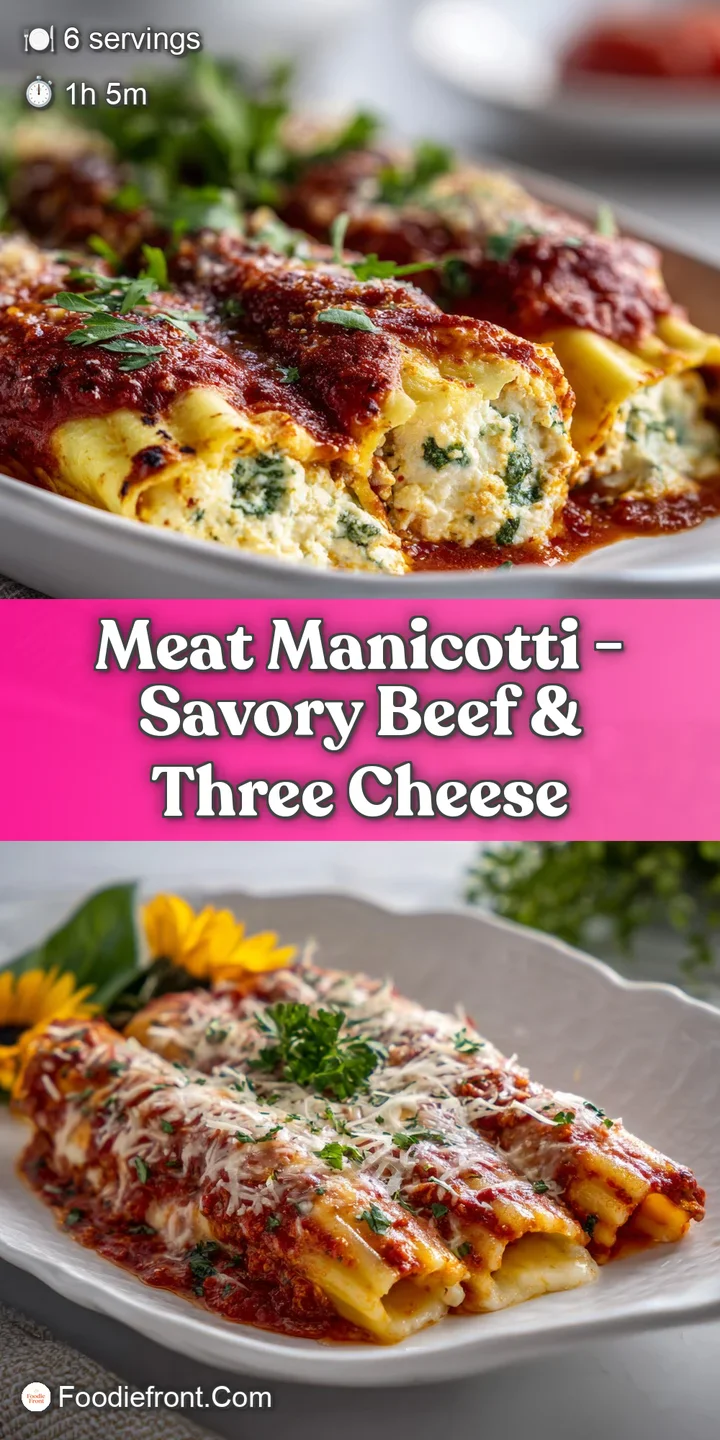 Close-up of a manicotti: browned pasta, melted cheese pull, and vibrant red sauce create a tempting, flavorful bite.