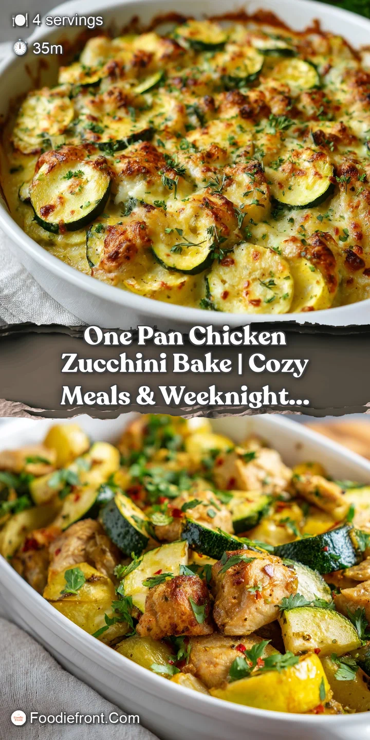 Juicy, seared chicken breast atop tender, slightly caramelized zucchini slices, glistening in the pan.