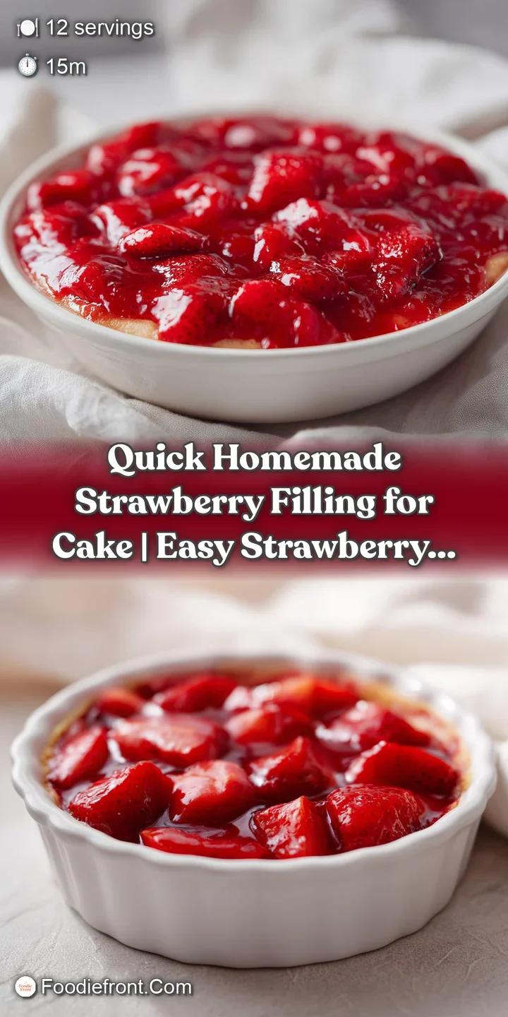 Close-up of juicy, bright red strawberries in a shimmering, syrupy sauce.