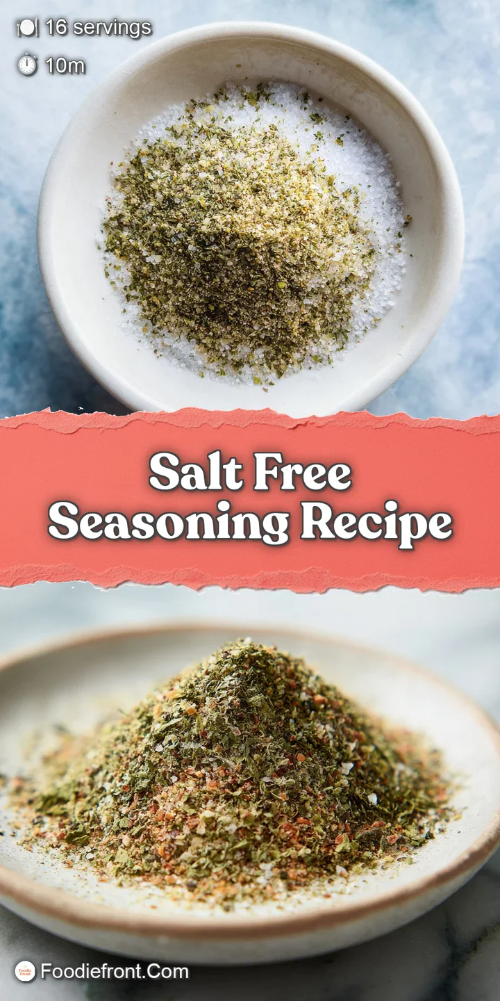 Close-up capturing the texture of the salt-free seasoning: coarse garlic granules, fine herbs, and the deep red of paprika...