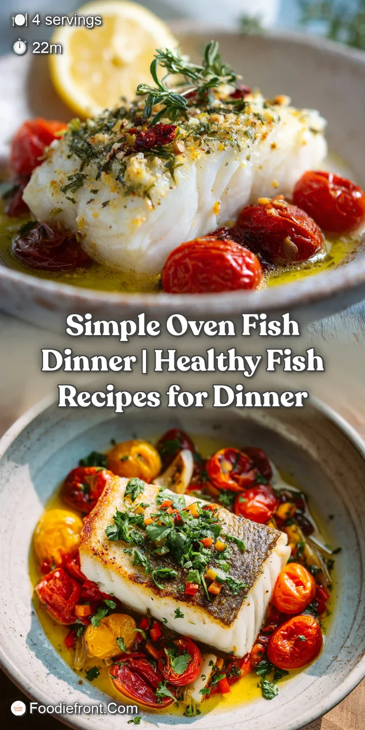 Close-up showcases tender, moist texture of baked fish. A sprinkle of herbs and golden crust signal a flavorful, quick and...