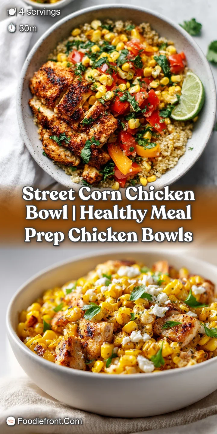 Close-up of smoky, charred corn kernels glistening alongside tender chicken and a dollop of creamy sauce. Irresistible te...
