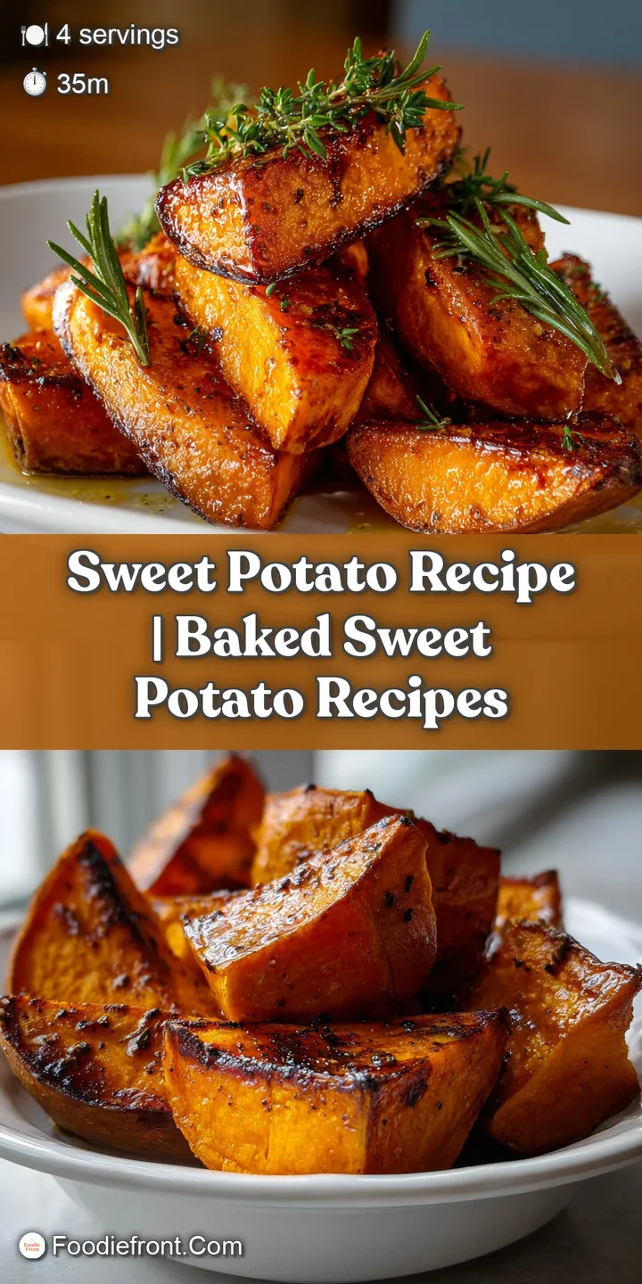 Close-up capturing the sticky, textured surface of spiced sweet potatoes, their vibrant orange hue intensified by the cara...