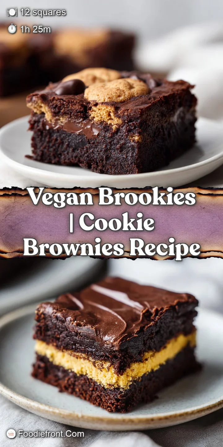 Macro shot of gooey, melted chocolate chips embedded in a dense, fudgy brownie and buttery golden cookie layer.