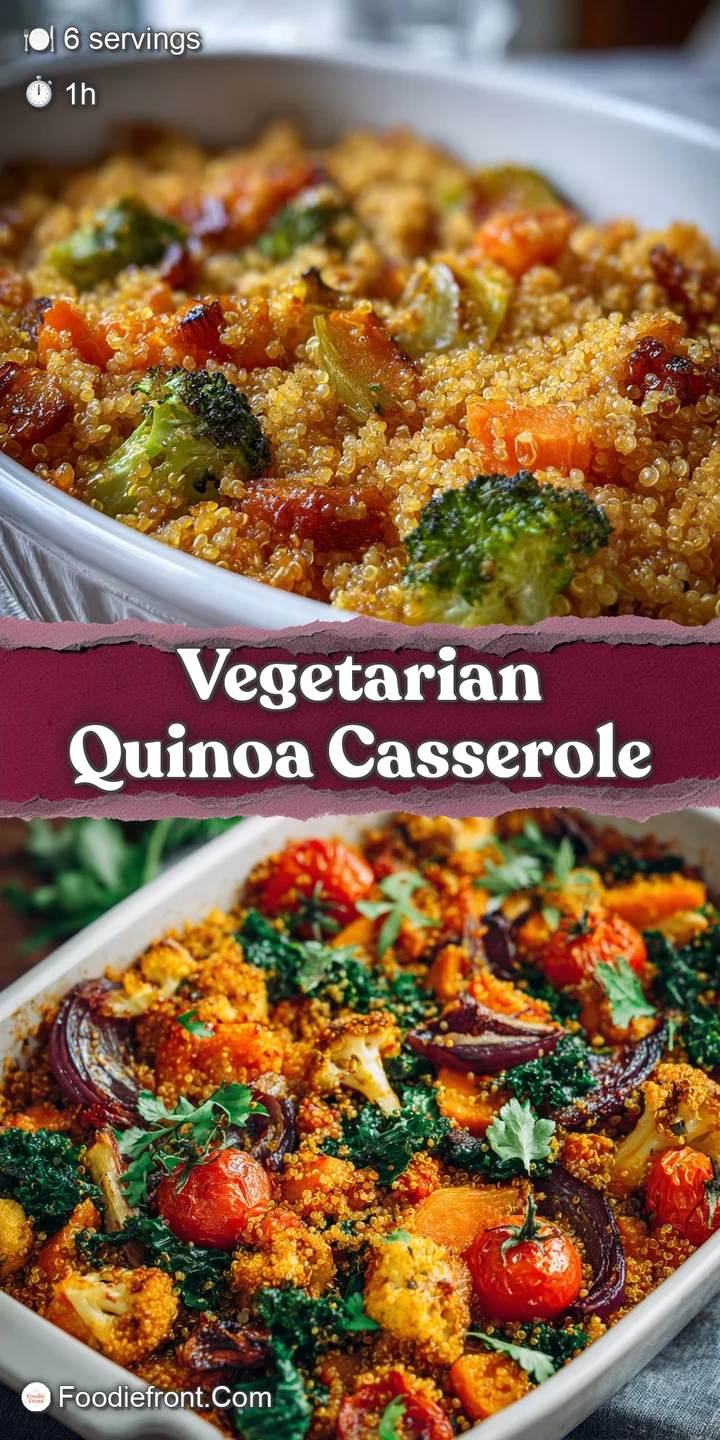 Close-up of vegan casserole with brightly colored bits of carrots and kale. Steam rises from the dish, promising a comfort...