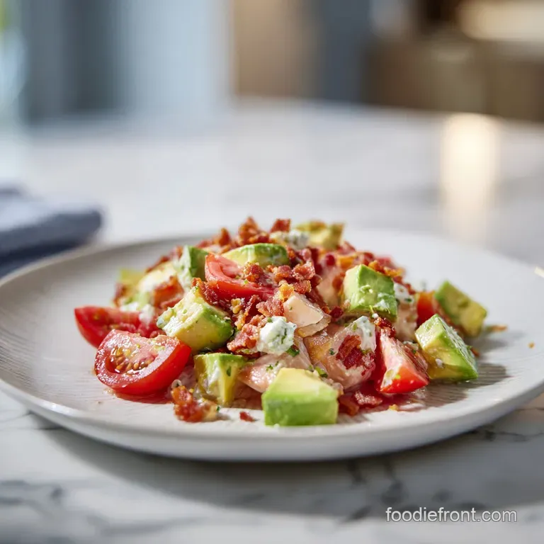 Protein Rich BLT Chicken Salad with Avocado
