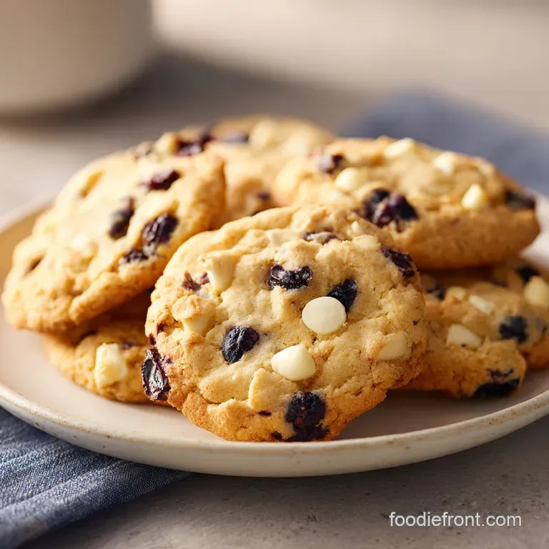 A rustic stack of freshly baked cookies on a ceramic plate with a dusting of powdered sugar.
