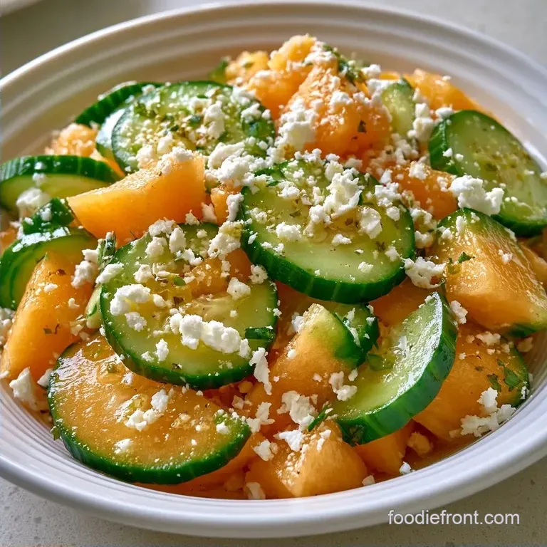 Refreshing Cantaloupe and Cucumber Salad