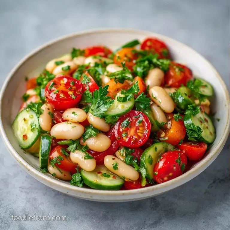 Vibrant medley of simmered beans and colorful vegetables served in a white bowl with a fresh cilantro garnish.