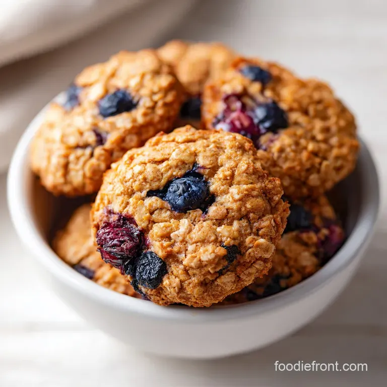 Chewy Blueberry Oatmeal Cookies: Soft and Jammy