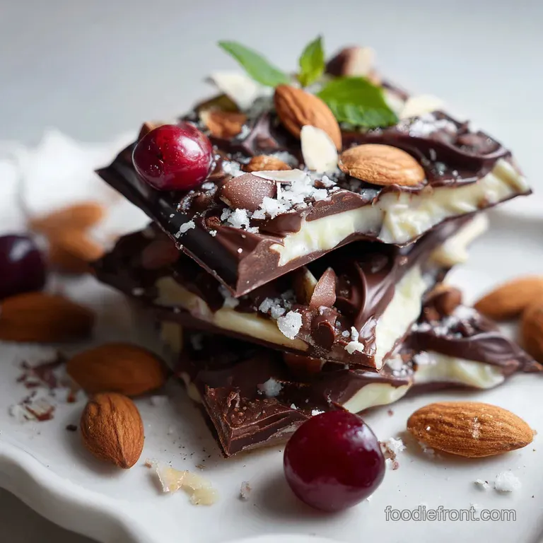 Chocolate Almond Bark: Velvety Dark Shatter