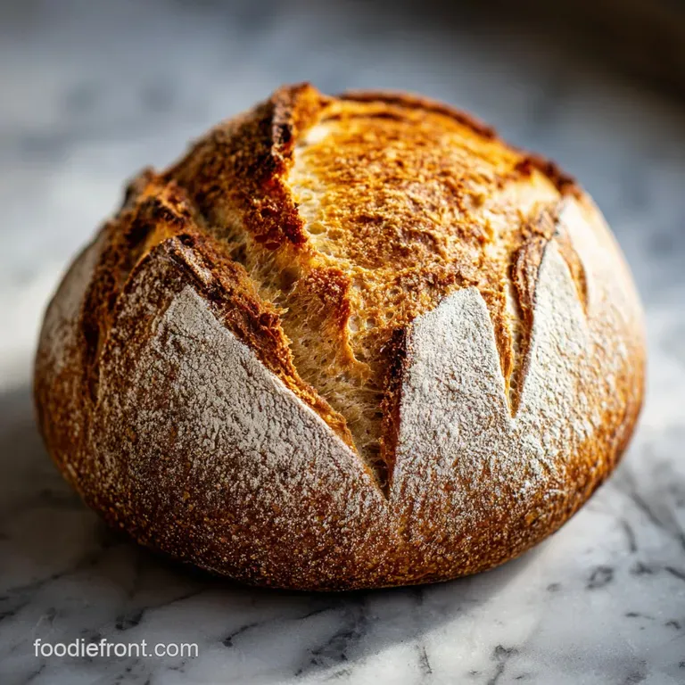 Thick-cut slice of nutty grain bread, toasted golden with melted butter, steaming slightly against a neutral linen backgro...