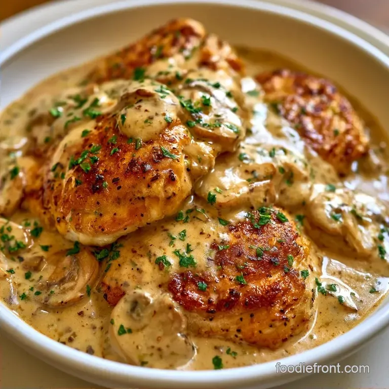 Creamy Chicken Mushroom Dijon