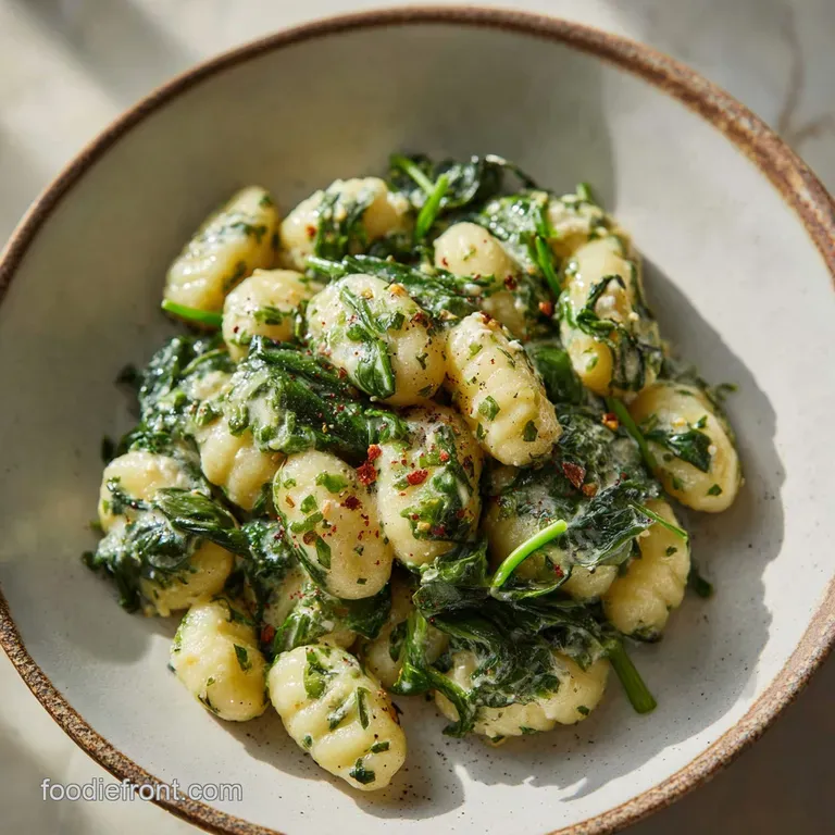 Creamy Gnocchi with Spinach and Feta