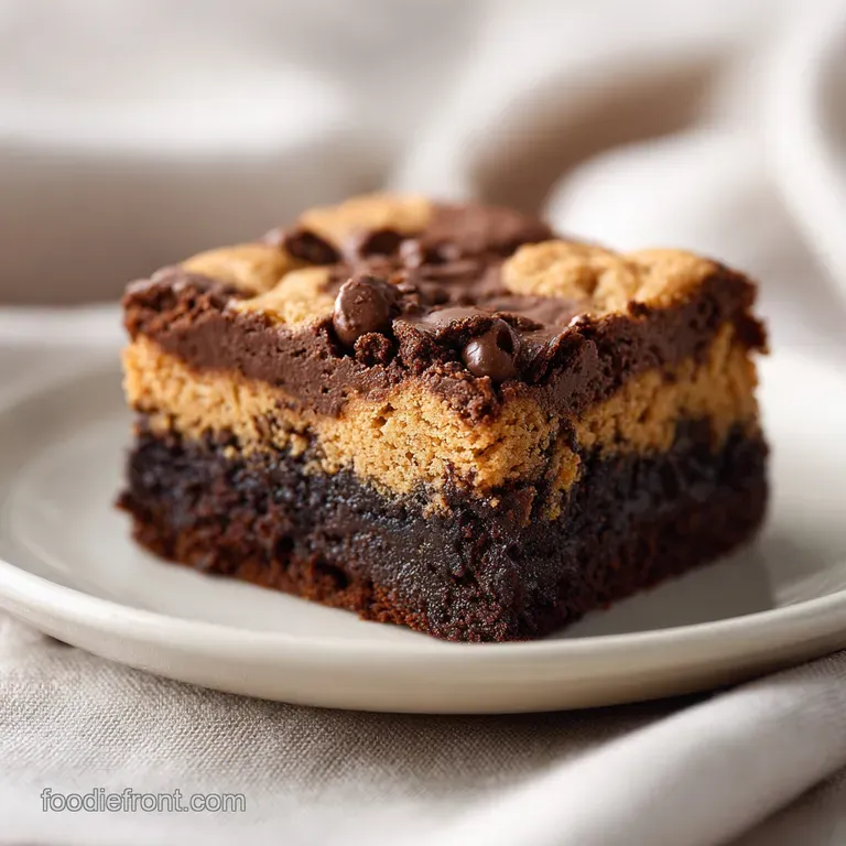 Double Layer Vegan Brookies: Fudgy and Golden