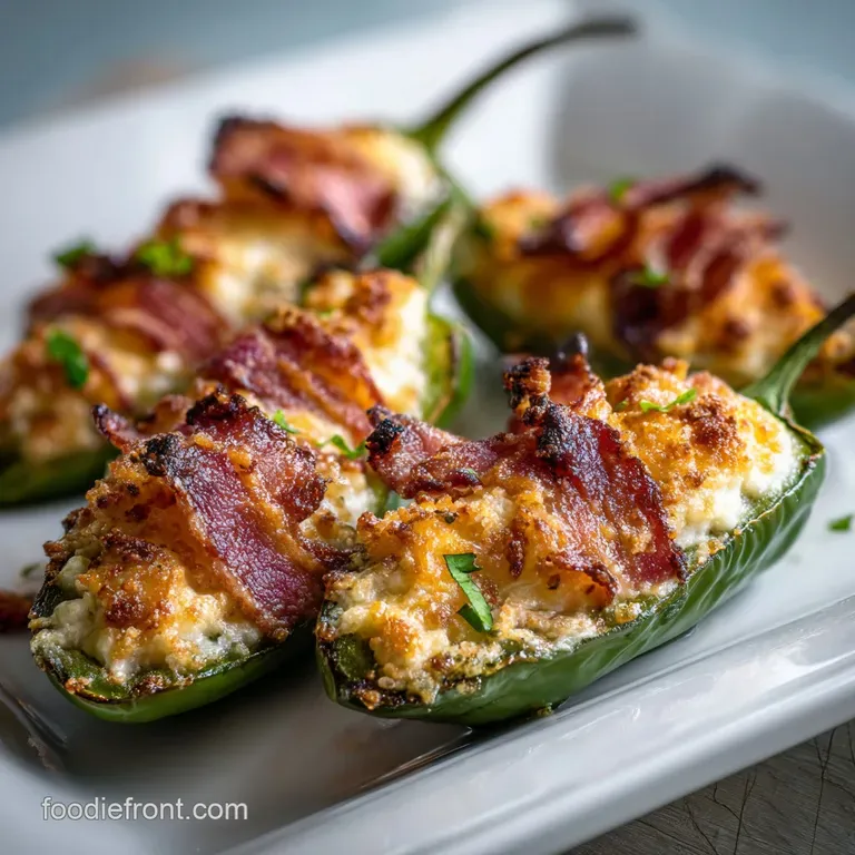Easy Stuffed Jalape&ntilde;o Popper Recipe with Bacon