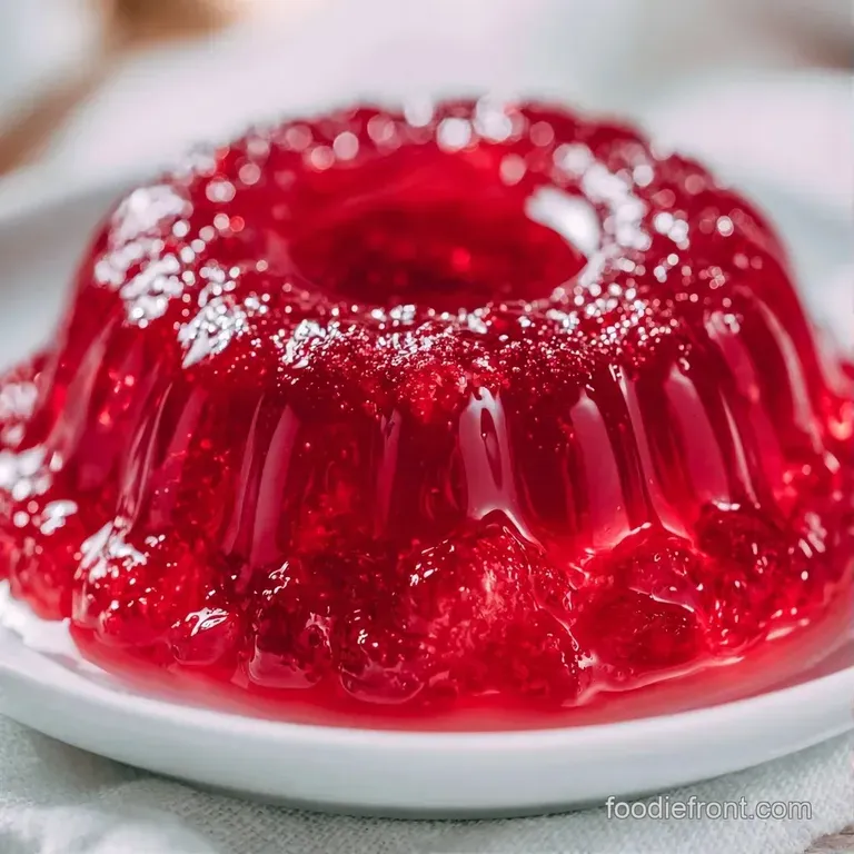 A shimmering spoonful of bright pink preserve atop toasted sourdough, garnished with a tiny mint leaf.