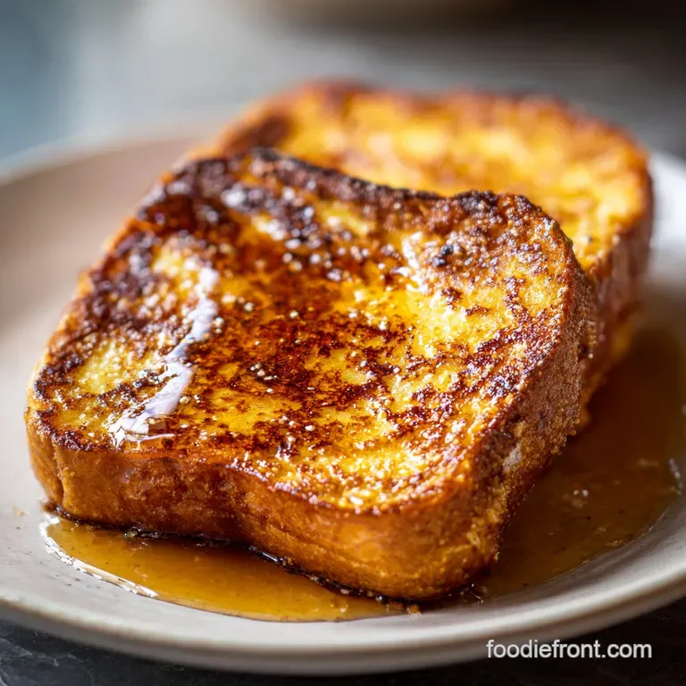 Warm, fluffy French toast with a swirl of cinnamon, topped with fresh berries and a sprig of mint on a dainty plate.