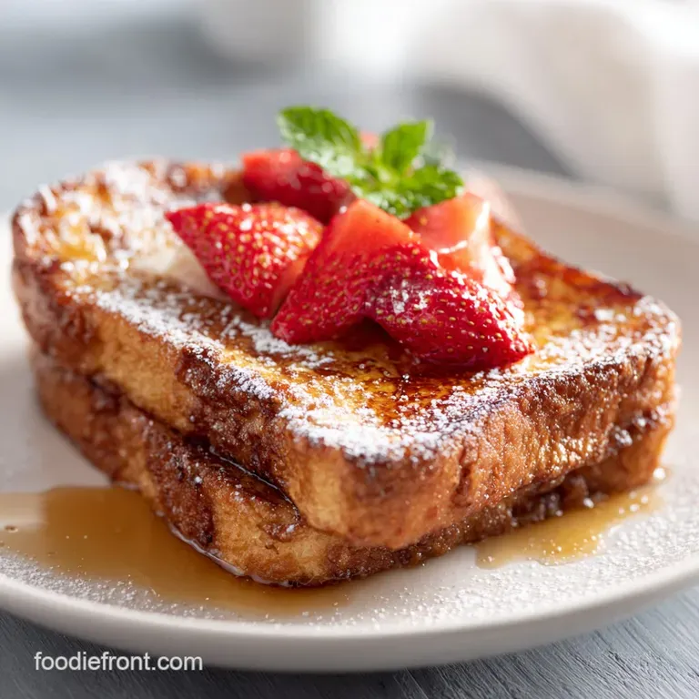 Eggless Cinnamon French Toast with Cornstarch