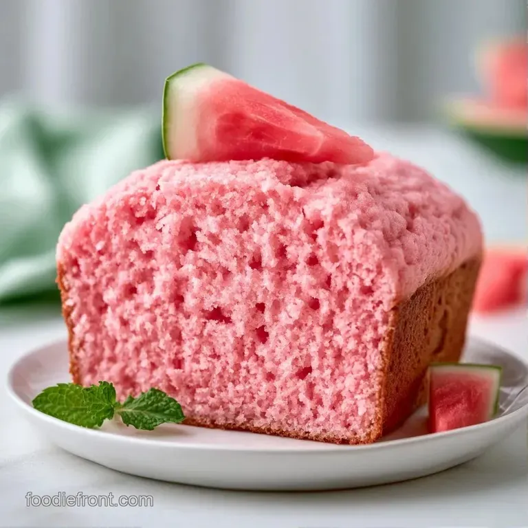 A neat row of pink slices on a white ceramic platter, topped with mint leaves and fresh watermelon cubes.